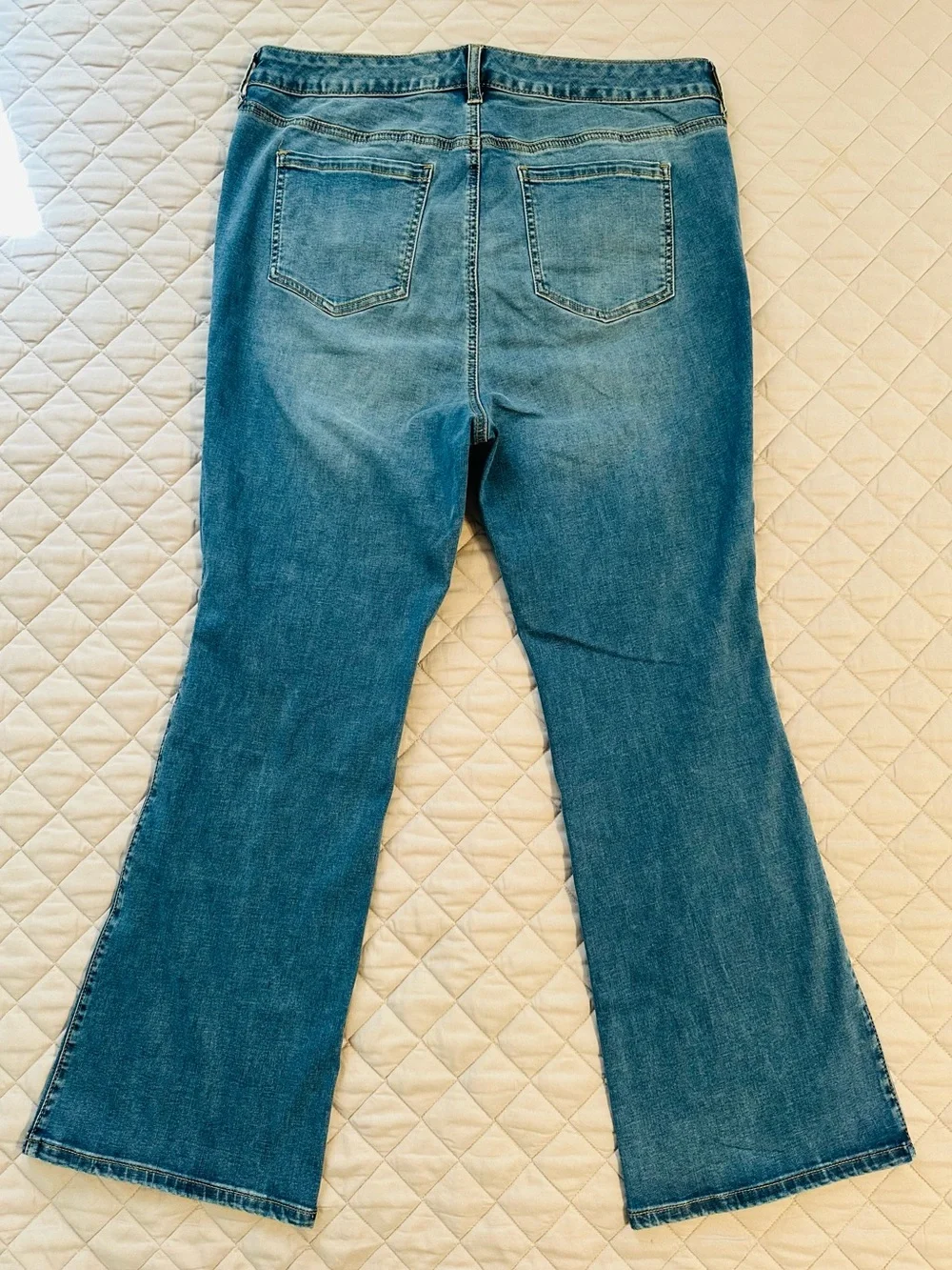 Torrid Trio Fit Slim Boot Limitless Stretch Mid-Blue Straight Jeans - 16-20